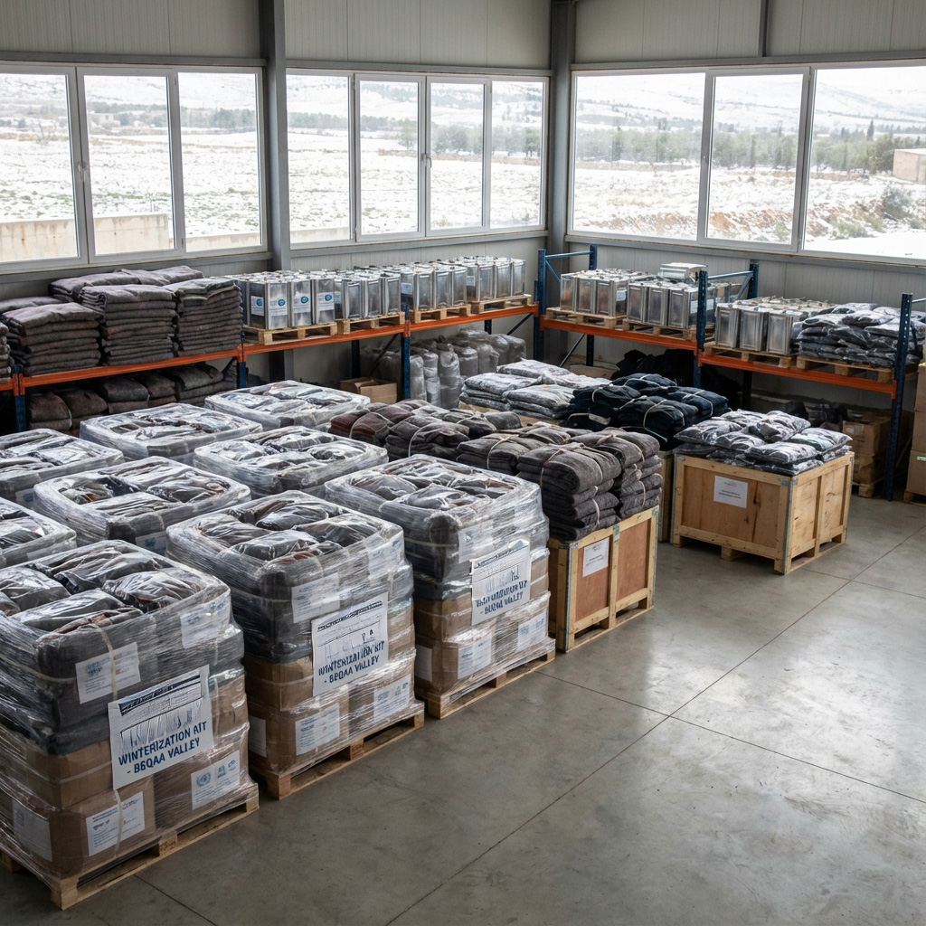 Winter kits distribution Beqaa Lebanon - توزيع مجموعات الشتاء البقاع